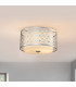 Ziggy 2 Light Cylindrical Pendant Ceiling Light Lacquered Silver-7