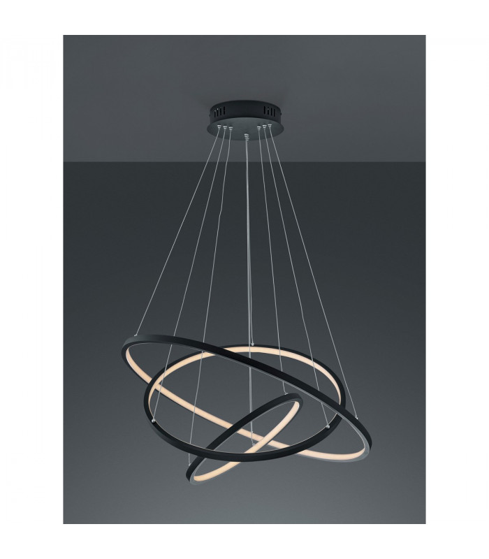 Aaron Modern RGBW LED 78W LED Pendant Ceiling Light Anthracite 3000-6000K Remote control-2