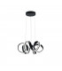 Carrera Modern 38W LED Pendant Ceiling Light Black Matt 3000K-1