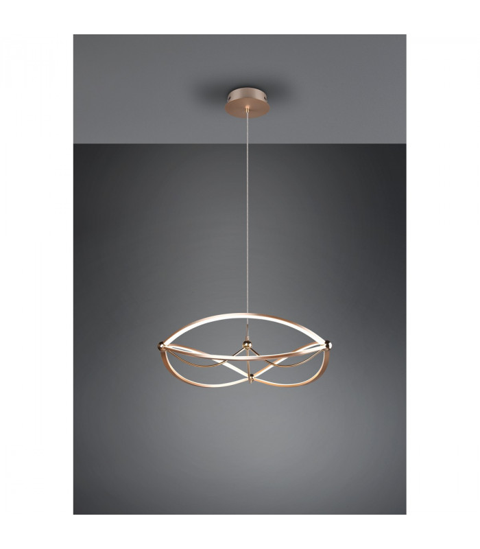 Charivari Modern 42W LED Pendant Ceiling Light Brass Matt 3000K-2