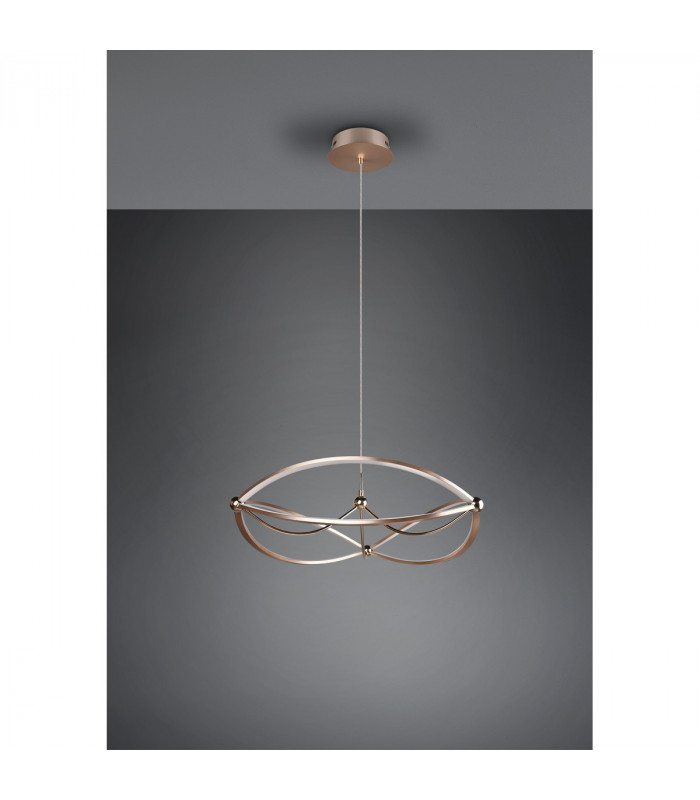 Charivari Modern 42W LED Pendant Ceiling Light Brass Matt 3000K-3