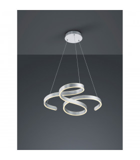 Francis Modern 48W LED Pendant Ceiling Light Brushed aluminium 3000K-2