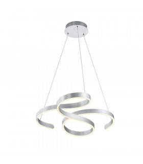 Francis Modern 48W LED Pendant Ceiling Light Brushed aluminium 3000K-1