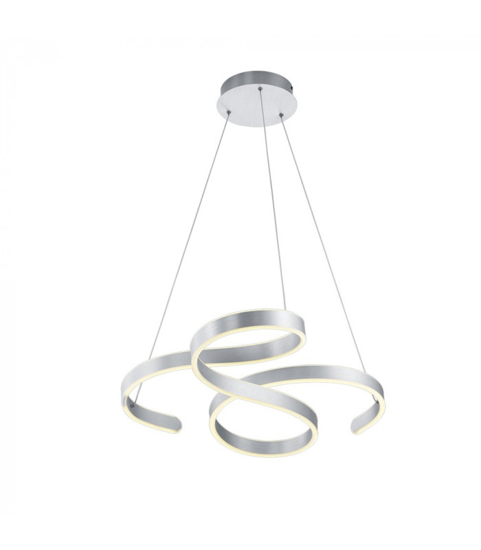 Francis Modern 48W LED Pendant Ceiling Light Brushed aluminium 3000K-1