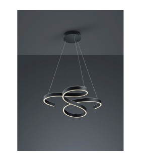 Francis Modern 48W LED Pendant Ceiling Light Anthracite 3000K-2