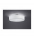 Hotel Modern 3 Light 50cm Cylindrical Ceiling Light Nickel Matt White Shade-2