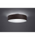 Hotel Modern 3 Light 50cm Cylindrical Ceiling Light Nickel Matt Black Shade-2