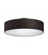 Hotel Modern 3 Light 50cm Cylindrical Ceiling Light Nickel Matt Black Shade-1