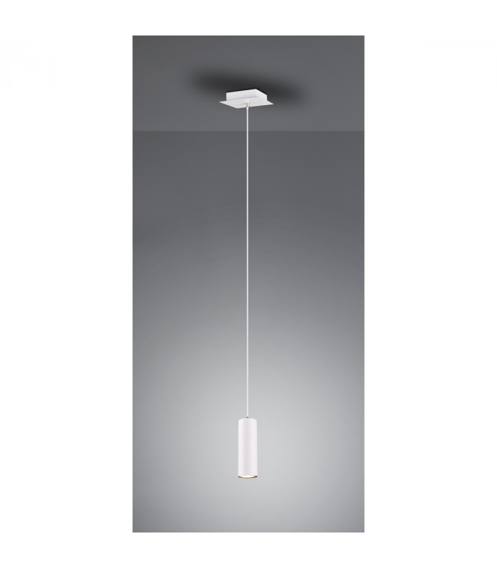 Marley Modern Slim Pendant Ceiling Light White-2
