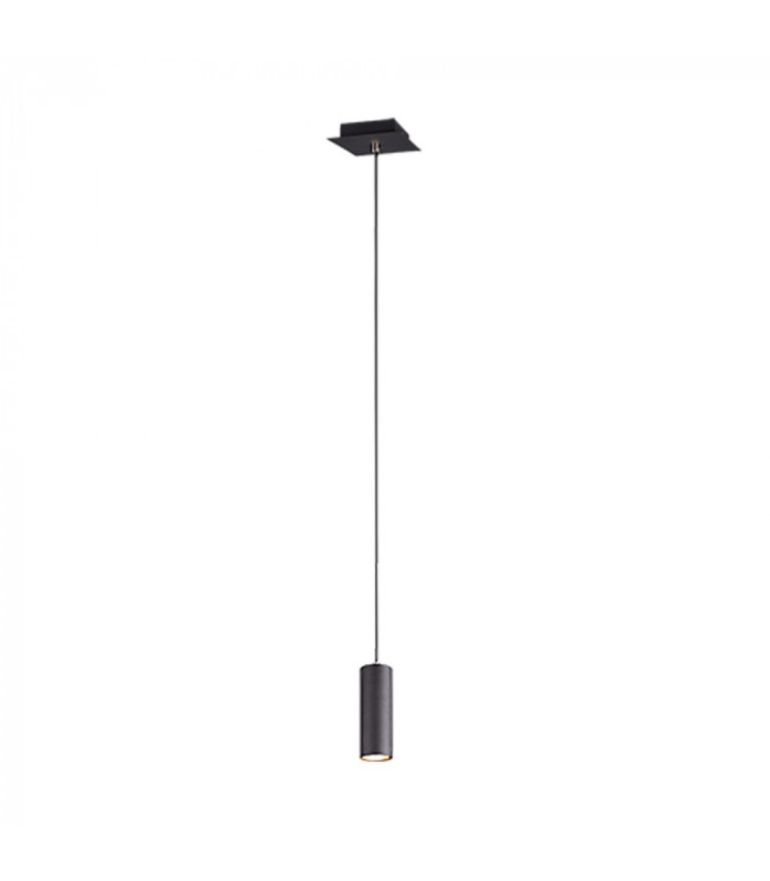 Marley Modern Slim Pendant Ceiling Light Black Matt-1