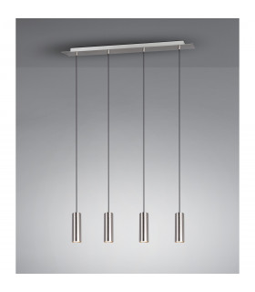 Marley Modern 4 Light Bar Pendant Ceiling Light Nickel Matt-2