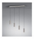 Marley Modern 4 Light Bar Pendant Ceiling Light Nickel Matt-3