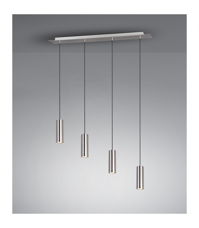 Marley Modern 4 Light Bar Pendant Ceiling Light Nickel Matt-3