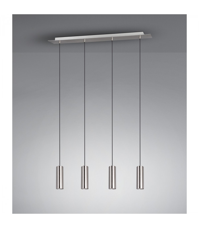 Marley Modern 4 Light Bar Pendant Ceiling Light Nickel Matt-4
