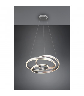 Nuria Modern 60W LED Pendant Ceiling Light Nickel Matt 2300-3000-4000K-2