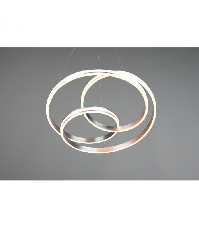 Nuria Modern 60W LED Pendant Ceiling Light Nickel Matt 2300-3000-4000K-4