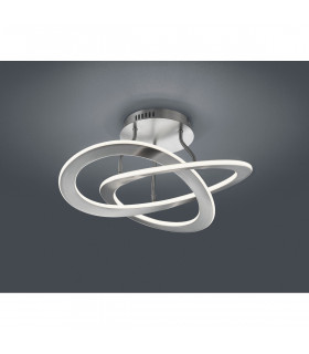 Oakland Modern 40W LED Semi Flush Light Nickel Matt 3000K-2