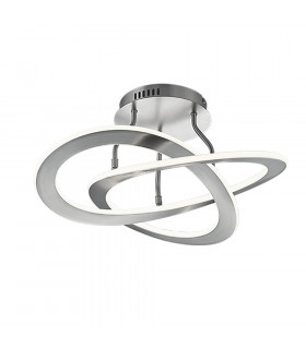 Oakland Modern 40W LED Semi Flush Light Nickel Matt 3000K-1