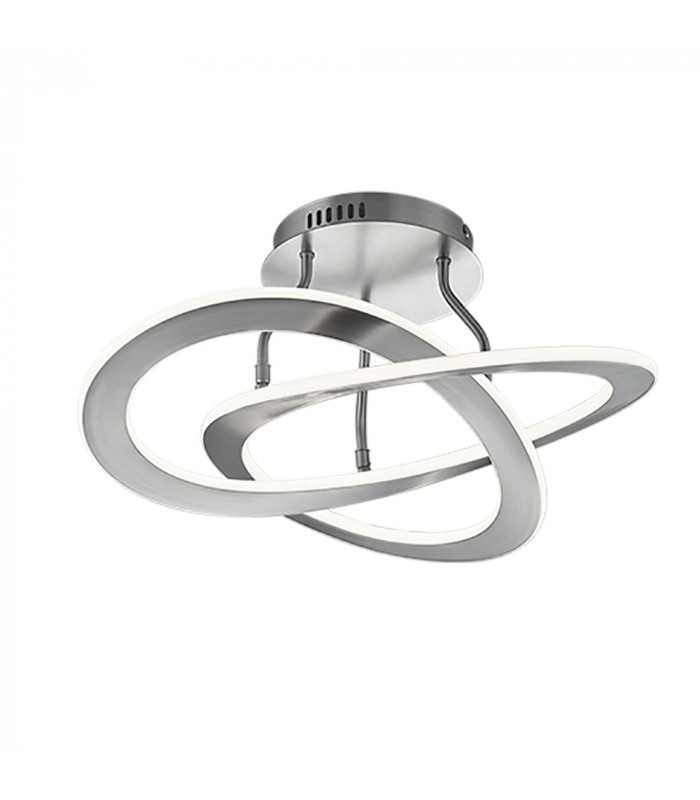 Oakland Modern 40W LED Semi Flush Light Nickel Matt 3000K-1