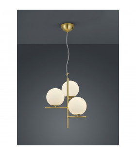 Pure Modern 3 Light Multi Arm Pendant Ceiling Light Brass Matt-2