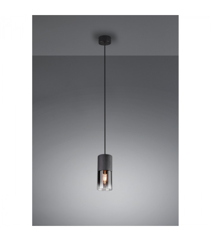 Robin Modern Slim Pendant Ceiling Light Black Matt-2