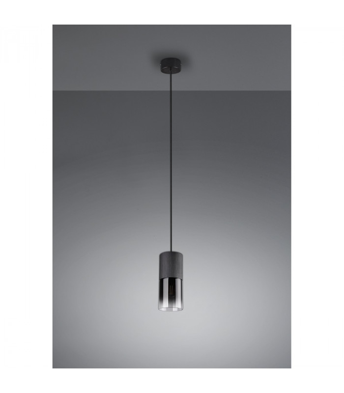 Robin Modern Slim Pendant Ceiling Light Black Matt-3