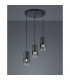 Robin Modern 3 Light Cluster Pendant Ceiling Light Black Matt-2