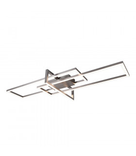 Salinas Modern 34W LED Semi Flush Light Nickel Matt 3000K-1