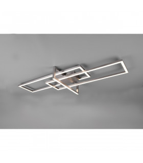 Salinas Modern 34W LED Semi Flush Light Nickel Matt 3000K-2