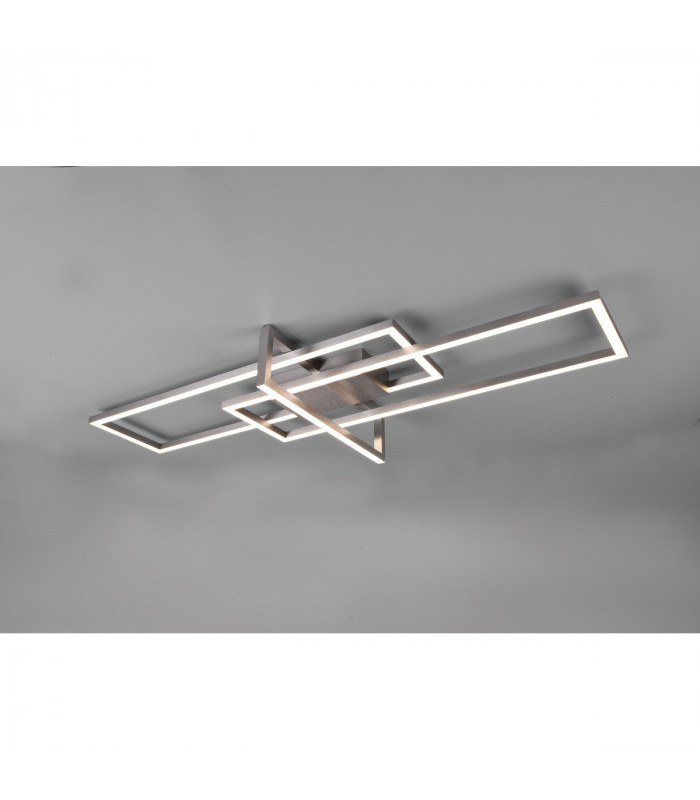 Salinas Modern 34W LED Semi Flush Light Nickel Matt 3000K-2