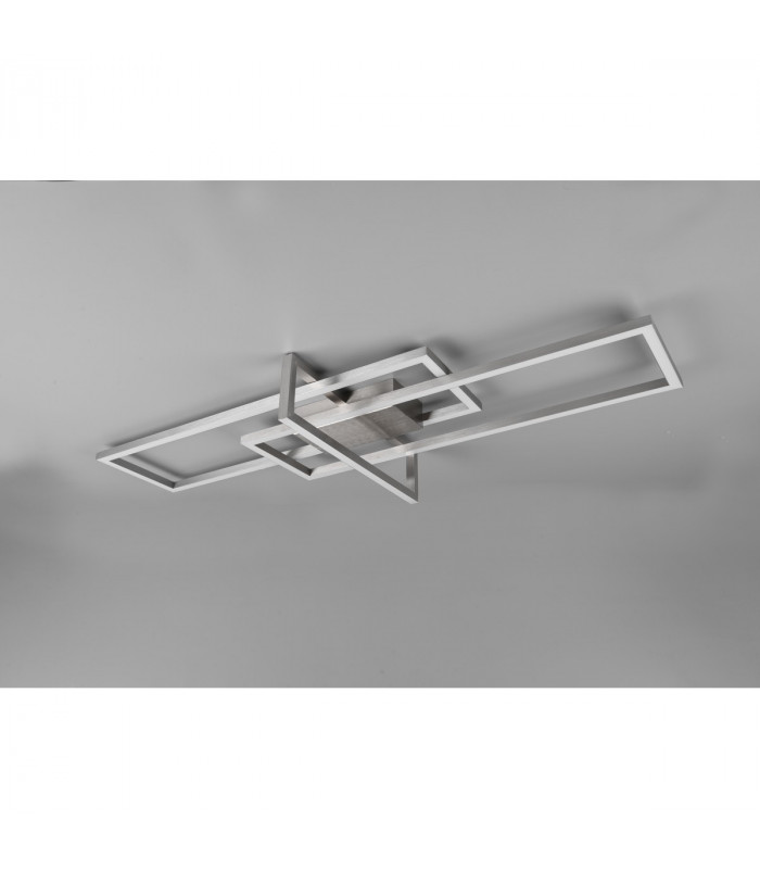 Salinas Modern 34W LED Semi Flush Light Nickel Matt 3000K-3