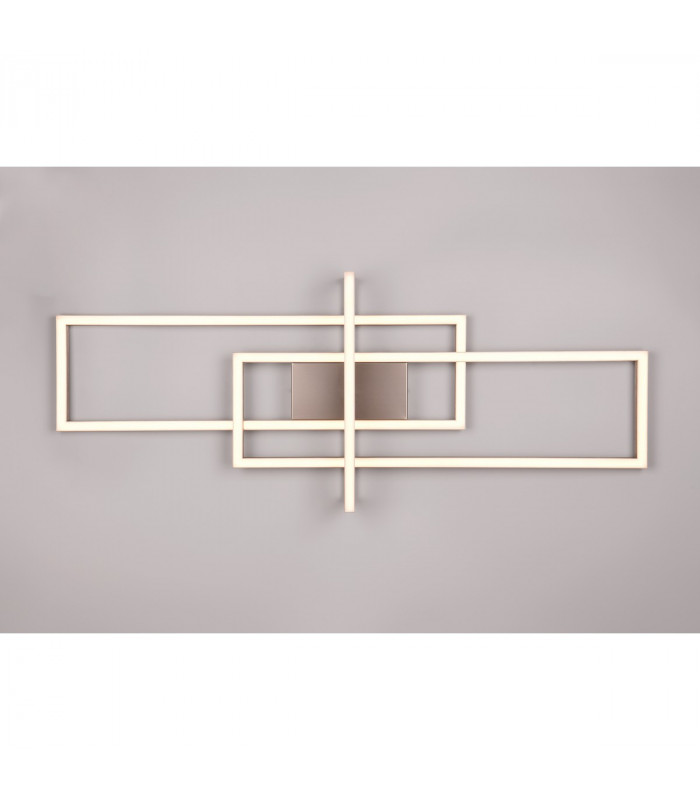 Salinas Modern 34W LED Semi Flush Light Nickel Matt 3000K-4