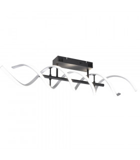 Sequence Modern 41W LED Semi Flush Light Brushed aluminium 2300-3000-4000K-1