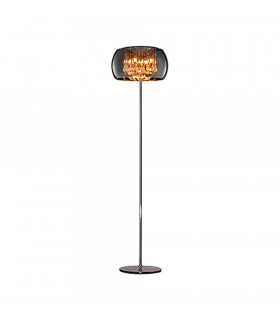 Vapore Modern 4 Light Glass Floor Lamp Chrome with Footswitch-1
