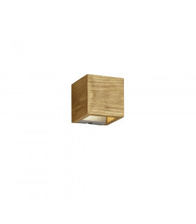 Brad Vintage 11cm Up & Down Wall Lamp Wood coloured 3000K-1