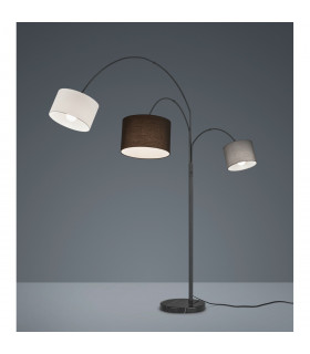 Clark Modern 3 Light Multi Arm Floor Lamp Black Matt-2