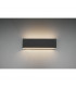Concha Modern 2 Light Up & Down Wall Lamp Anthracite 28cm 3000K-2