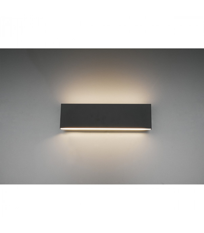 Concha Modern 2 Light Up & Down Wall Lamp Anthracite 28cm 3000K-2