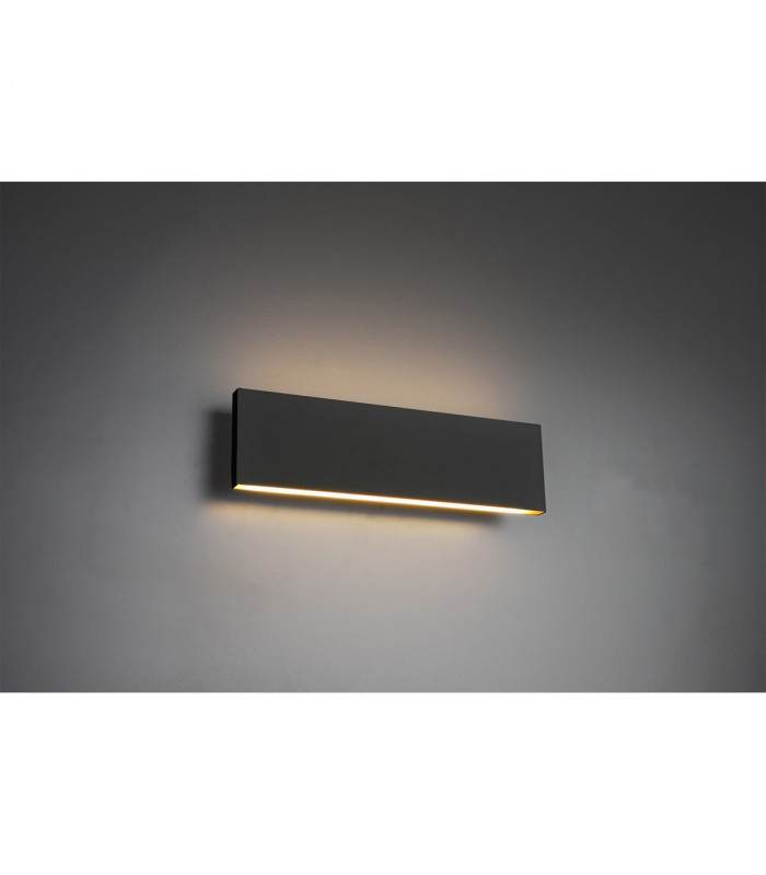 Concha Modern 2 Light Up & Down Wall Lamp Anthracite 28cm 3000K-3