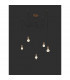 Cord Vintage 5 Light Cluster Pendant Ceiling Light Antique copper-2