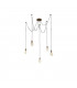 Cord Vintage 5 Light Cluster Pendant Ceiling Light Antique copper-1