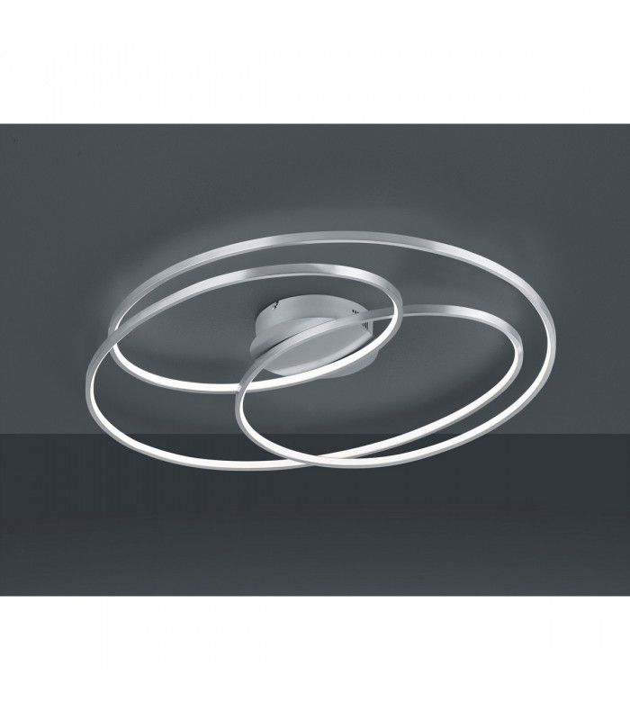 Gale Modern 50W LED Semi Flush Light Nickel Matt 3000K-2