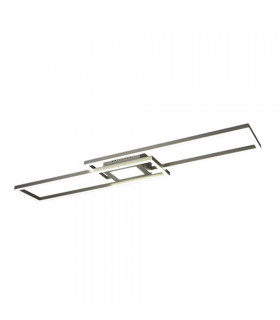 Ganado Modern RGBW LED 37W LED Semi Flush Light Nickel Matt 2700-6500K Remote control-1