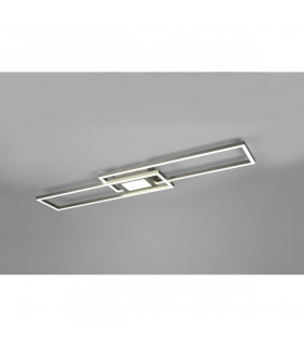 Ganado Modern RGBW LED 37W LED Semi Flush Light Nickel Matt 2700-6500K Remote control-2