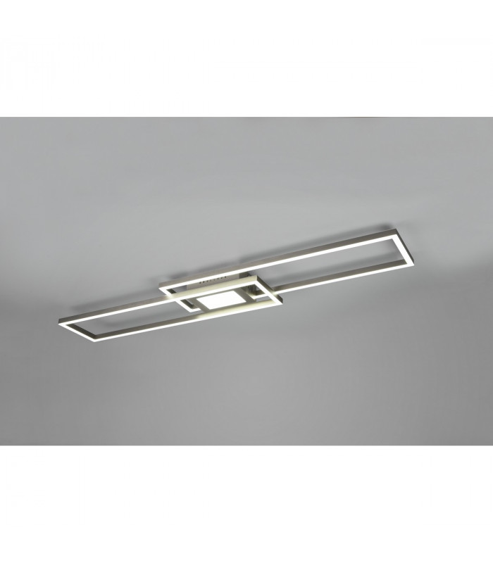 Ganado Modern RGBW LED 37W LED Semi Flush Light Nickel Matt 2700-6500K Remote control-2