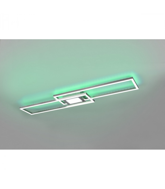 Ganado Modern RGBW LED 37W LED Semi Flush Light Nickel Matt 2700-6500K Remote control-4