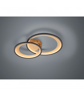 Granada Modern 29W LED Semi Flush Light Black Matt 3000K-2