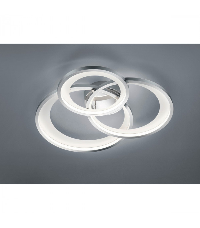 Granada Modern 36W LED Semi Flush Light Chrome 71cm 3000K-2