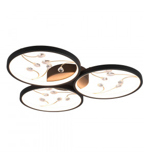 Groovy Modern 30W LED Semi Flush Light Black Matt 3000K-1