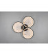 Groovy Modern 30W LED Semi Flush Light Black Matt 3000K-3